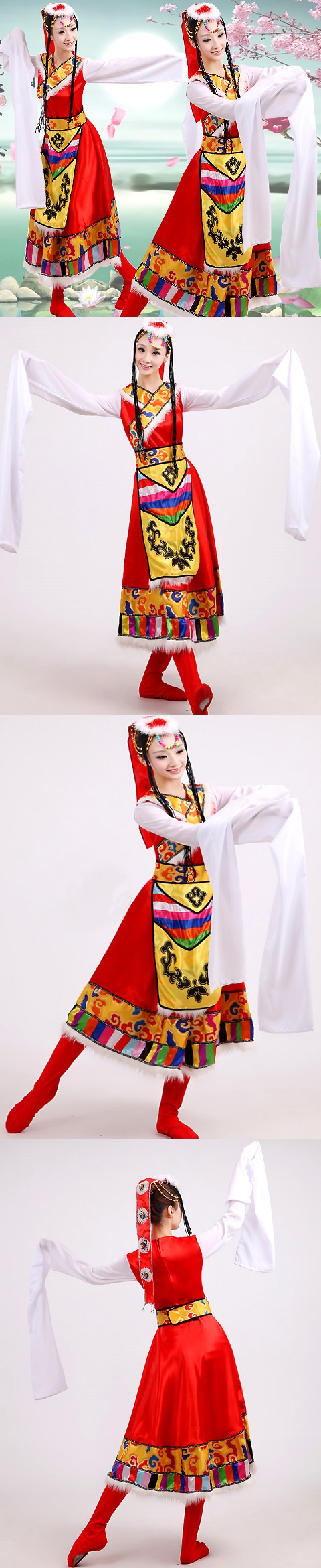 Chinese Ethnic Dancing Costume - Zang Zu (Tibetan)